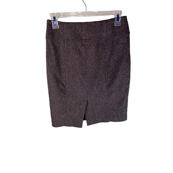 Banana Republic Women's 2 Brown Wool Blend Straight Pencil Skirt - Picture 2 of 5